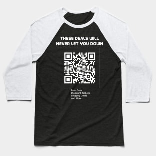 Rickroll QR Code Baseball T-Shirt